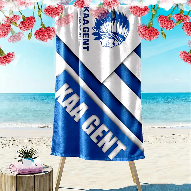 KAA Gent Football Club 2D Flat Print Beach Towel, Large Soft Quick Dry Towel for Beach Camping SwimmingXSTJ0915334