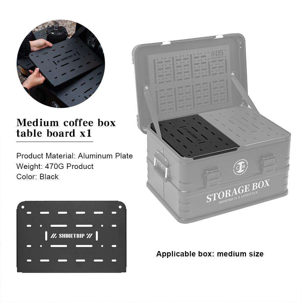 Camping Table Board Lightweight Outdoor Storage Box Board Heavy Duty Aluminum Alloy Box Table Board for Outdoor Picnic