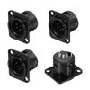 Uxcell 4-Piece Set XLR Male Jack Socket Microphone Adapter Panel Mount Connector for Mixer Power Amplifier Black