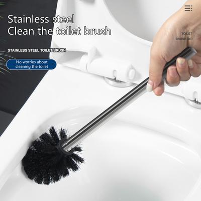 4Pcs Stainless Steel Handle Toilet Brush Bathroom Toilet Cleaning Replacement Brush Toilet Bowl Cleaner Tool Enduring