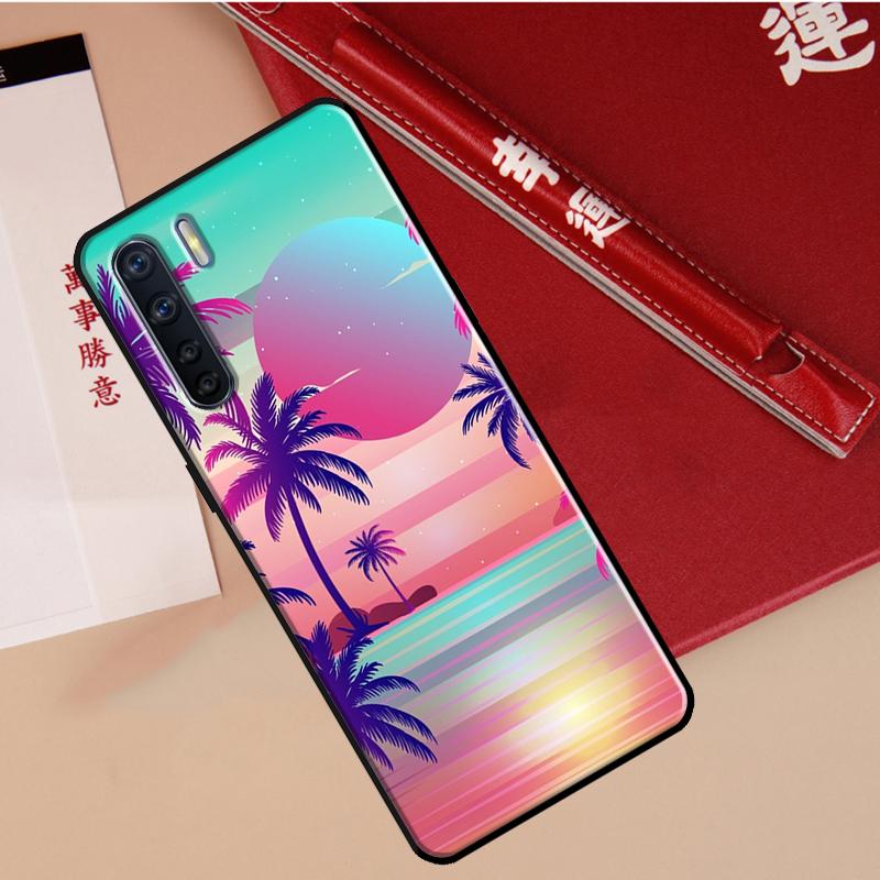 Synthwave Retro 80er Neon Hülle Für Oppo A40 A78 A54 A74 A94 A17 A57 A77 A76 A16 A96 A18 A60 A80 A38 A58 A98 A15 A5 Pro