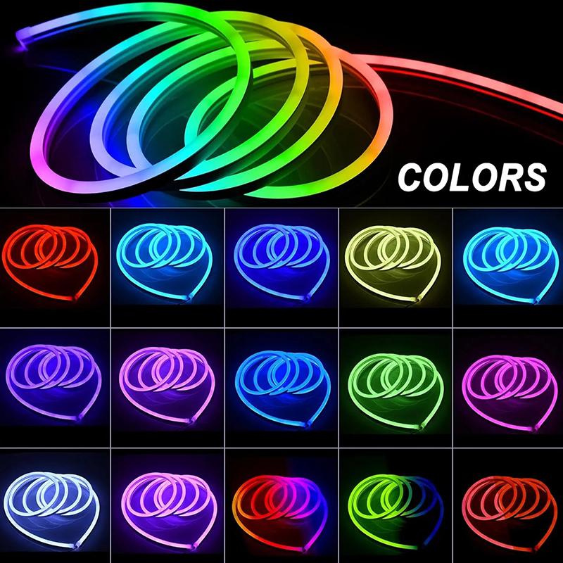 Smart Neon Strips Light Outdoor Neon Light Strip Waterproof Flexible Led Lighting Strip Neon Led Lights Strips Music Sync
