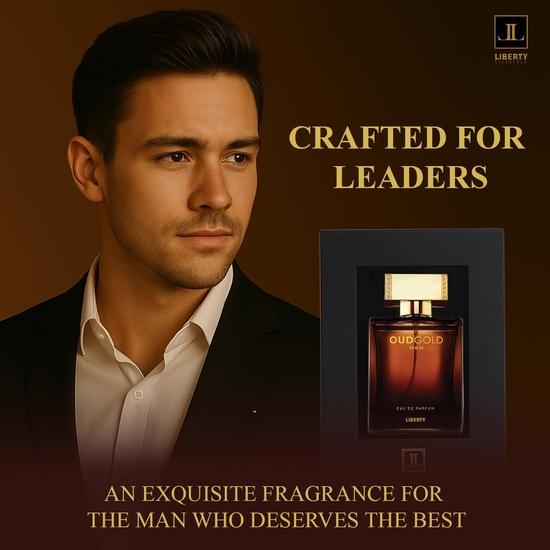 Liberty Men Perfume Luxury Oudgold Liquid Eau De Parfum (EDP) Premium Long-Lasting Oud & Woody Fragrance Elegant Scent for Him 100ml
