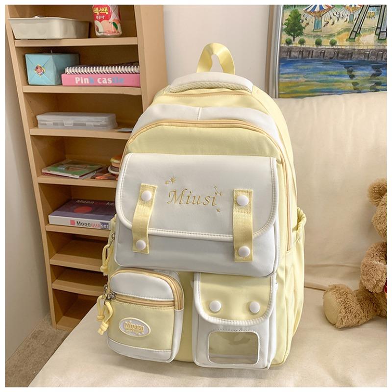 School Bag New High-value College Style Fresh and Sweet Candy-colored Backpack Junior High School Students Lightweight Backpack