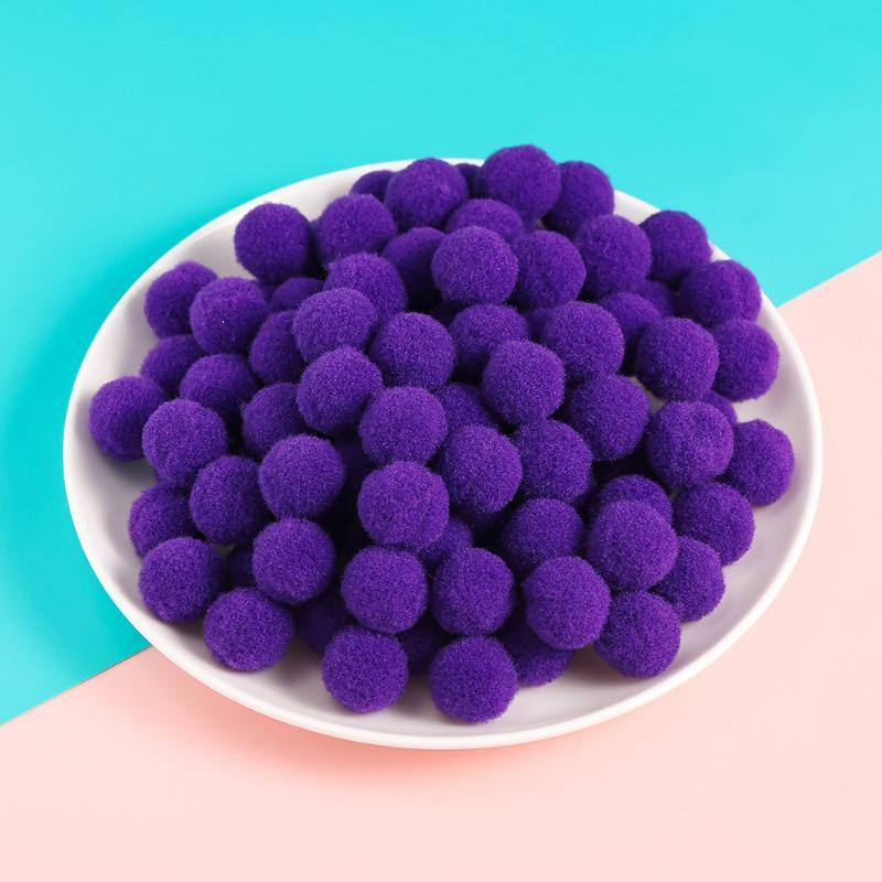 50Pcs/Pack Multicolored Polyester Wool Pom Poms Balls Diy Handmade Jewelry Accessories