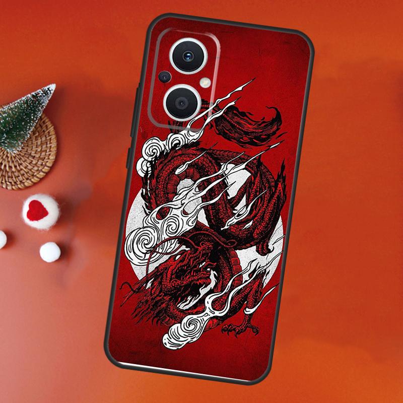 Chinese Style Crane Dragon Case For OPPO Find X9 X8 X5 X6 Pro OPPO Reno 14 12 10 13 Pro 14F 13F 12F 11F 7 8 Lite Cover