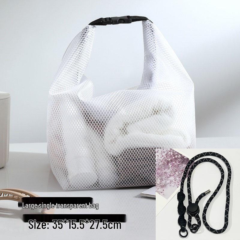 Large Capacity Women's Makeup Bag - Portable, Multi-functional, Buckle Design, for Swimming, Toiletries, Handheld, Souvenir Storage