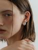 The Part Of [Silver 925] Sparkling Sand Heart Earrings