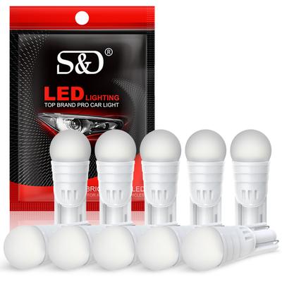 10ks Keramická T10 W5W LED žárovka 194 168 Led Canbus 2SMD 2835 Osvětlení interiéru auta Klín Boční označovač Světlost Auto Lamp 12V Bílá