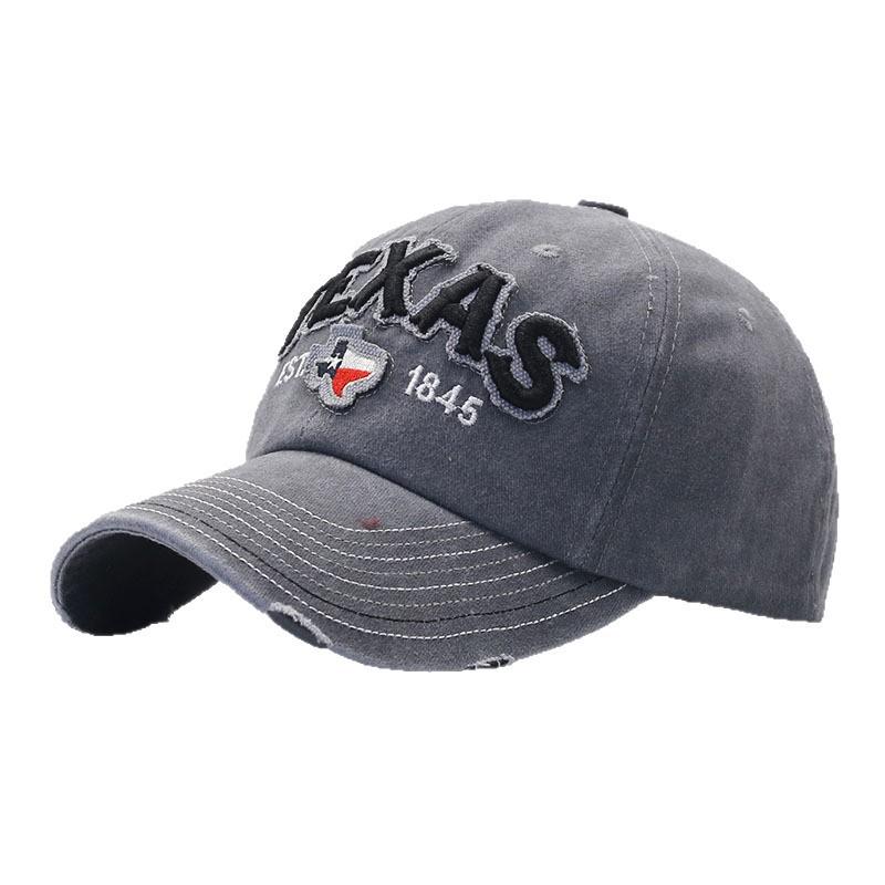 Washed Old Baseball Caps for Men and Women, Spring and Autumn Soft Top Breathable Retro Embroidered Letter Cap