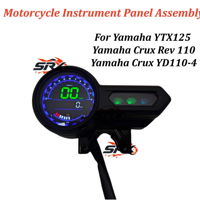 Digital Meter Motorcycle Tachometer Speedometer Gauge For Yamaha YTX125 YTX 125 Crux Rev 110 Crux YD110-4 LED Motor Meter Panl
