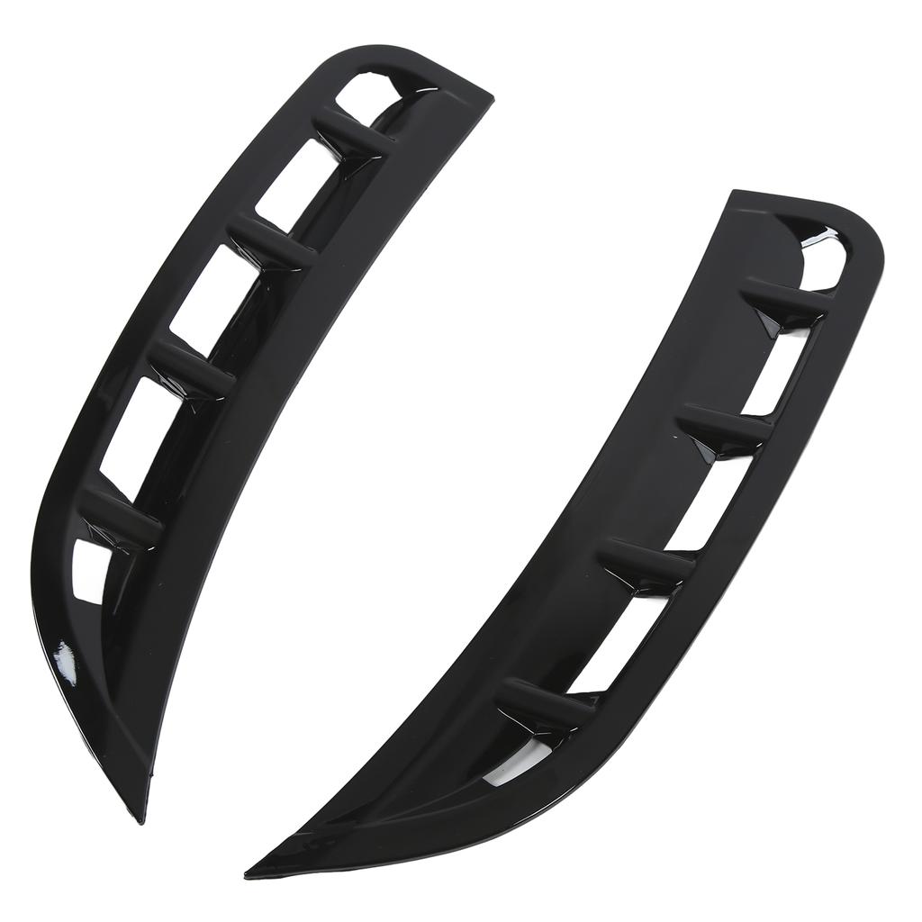 Pair Front Bumper Side Air Vent Spoiler Wind Knife Gloss Black Replacement for Mercedes Benz GLE Class 2019+