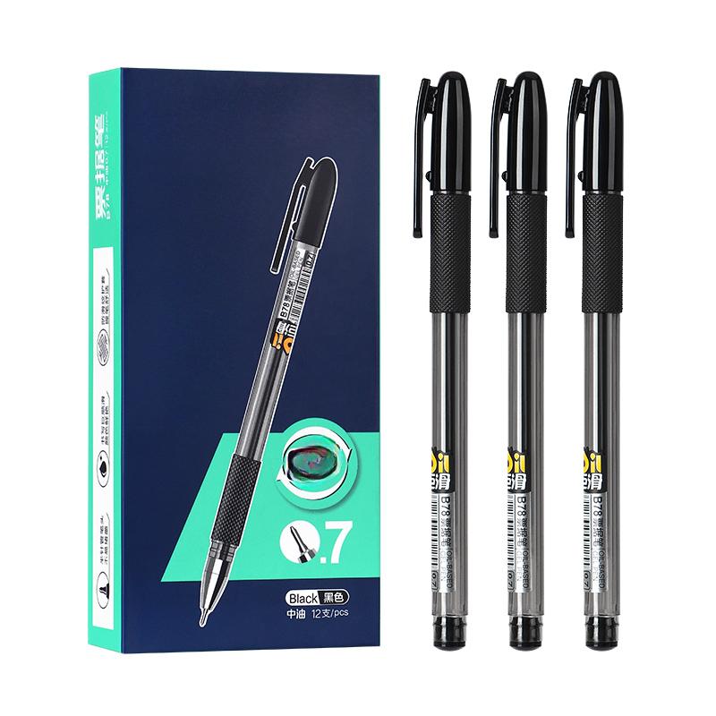 

12 шт. 0,7 мм гелевая ручка на масляной основе офисная ручка для счетов черная и синяя шариковая ручка чёрный
