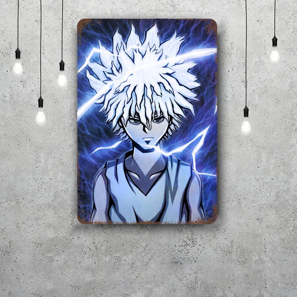 zoldyck anime Vintage Metal Tin Signs Posters Decor Retro Metal Plaque Wall Art Decor for Garage Bar