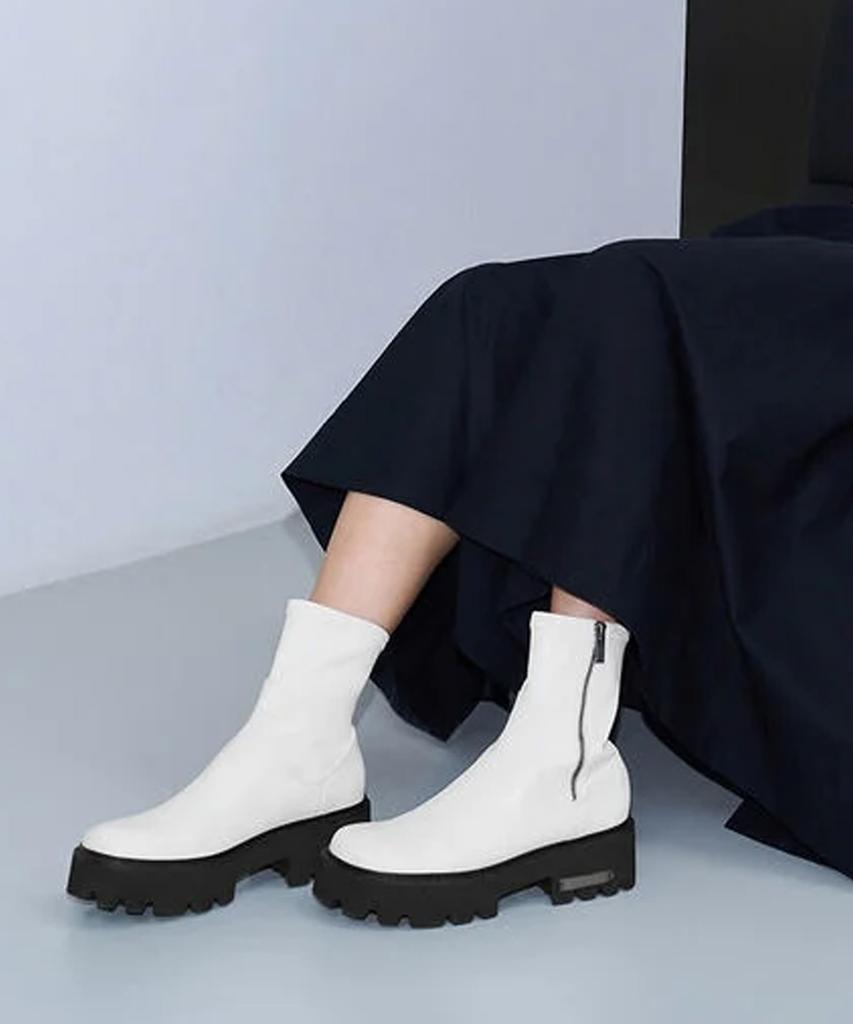 Charles & Keith Side Zipper Ankle Boots 2 Colors Ck1-90580141