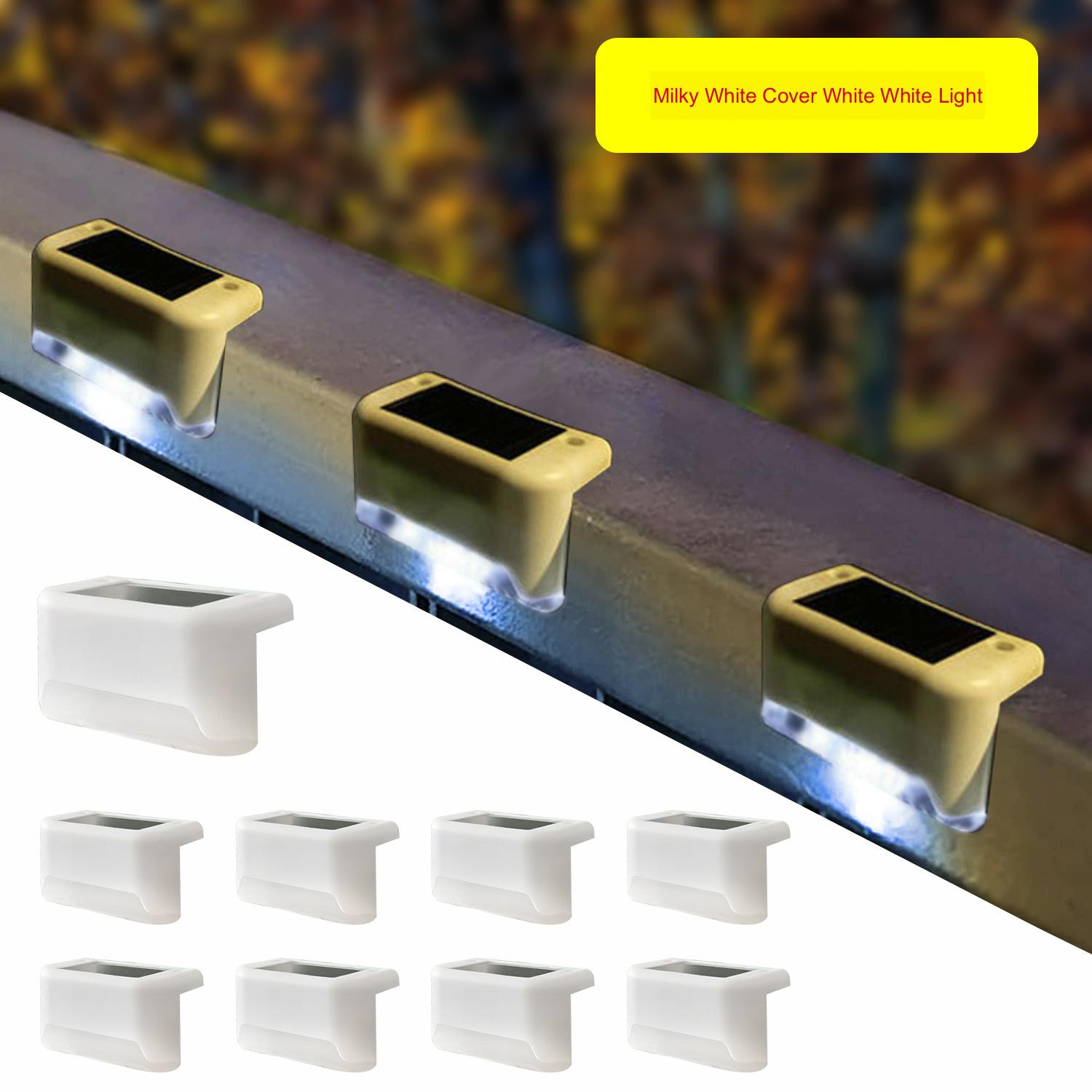 

Солнечные фонари Ступеньки Освещение для забора Перила Освещение Лестничные фонари Уличные светодиодные ступенчатые светильники Украшение сада Настенные светильники White белый