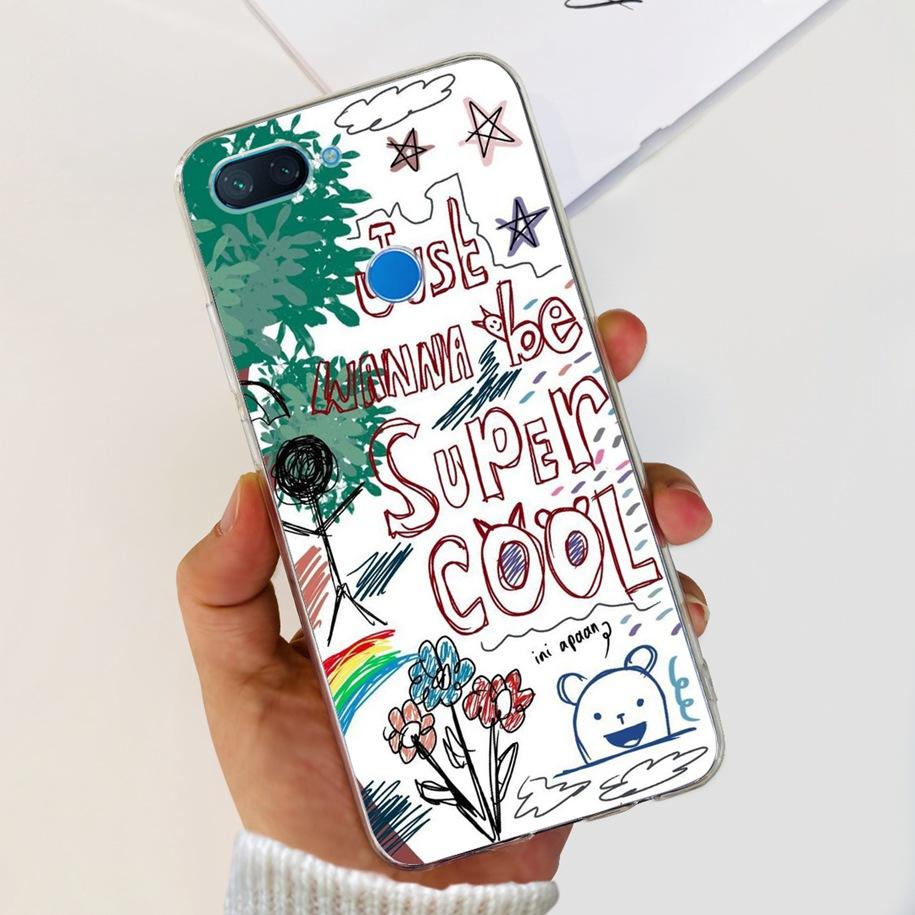 For Xiaomi Mi 8 Lite Case Fashion Soft Silicone Phone Case For Xiaomi Mi 8 SE / Mi 8 Pro Mi8 Lite Clear Tpu Cover Astronaut Capa