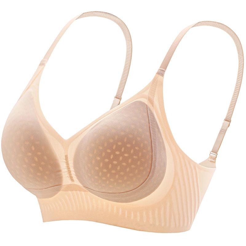 Spring and Summer Seamless Comfortable Small Breasts Gather Breathable Anti-sagging Cool Soft Support Ou Ruofeng Bra Cover -1