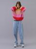 Hiloin Mohair Color Block Sweater (Red)
