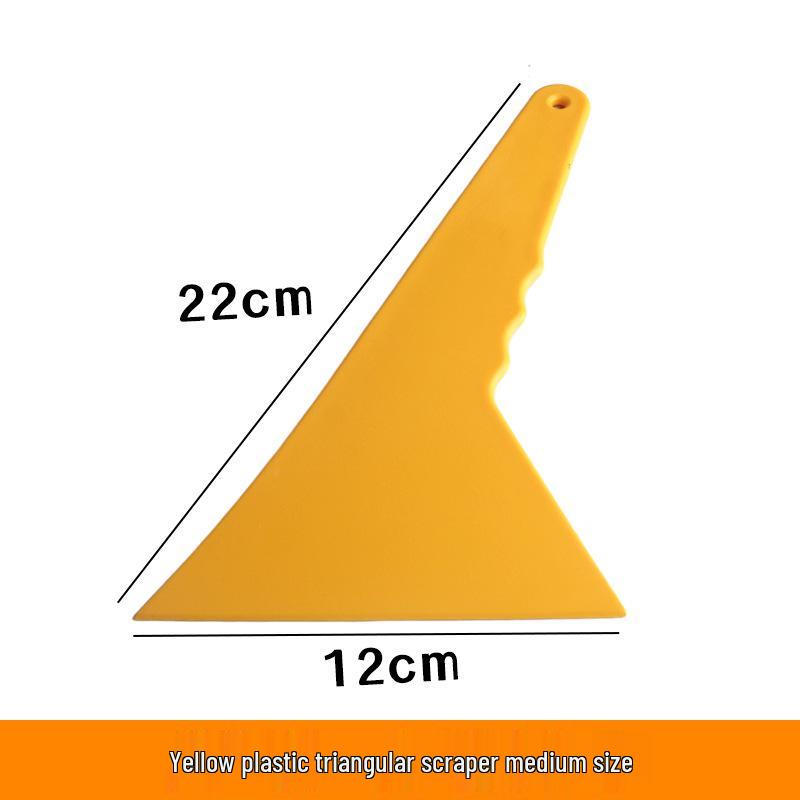 Car Film Application Tool Set - White Triangle Hard Plastic Scraper, Wear & High-Temperature Resistant, Water-Draining