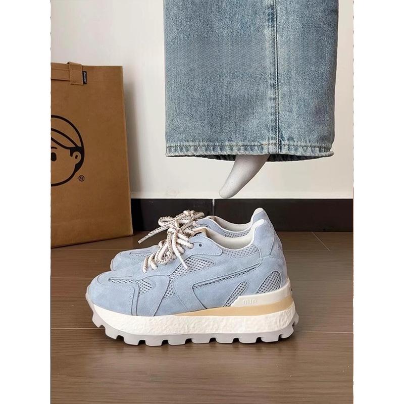 

Bow beaded inner height-increasing German training shoes women s 2025 new mesh breathable casual sports shoes 40 синий