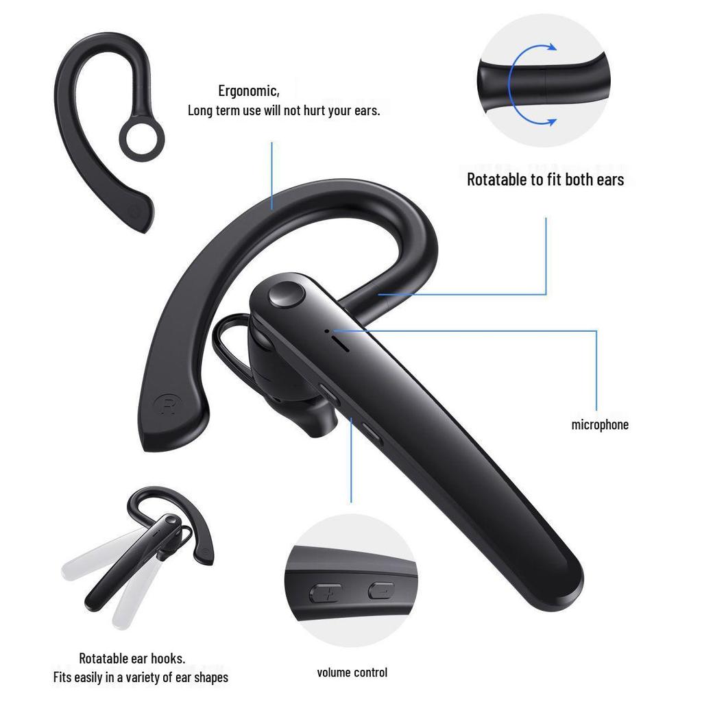 Wireless Bluetooth Over-Ear Business Headset - Ultra-Long Battery & Clear Calls - Air5