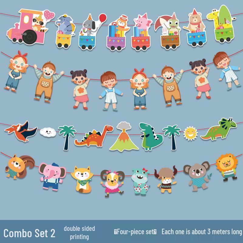 Kreative Back-to-School Cartoon Banner Dekoration für Klassenzimmer und Kindergärten