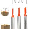 8-mm-Schaft, 3-teiliges Set, gerades Holzbearbeitungs-Trimmfräser-CNC-Fräser-Bit-Werkzeug