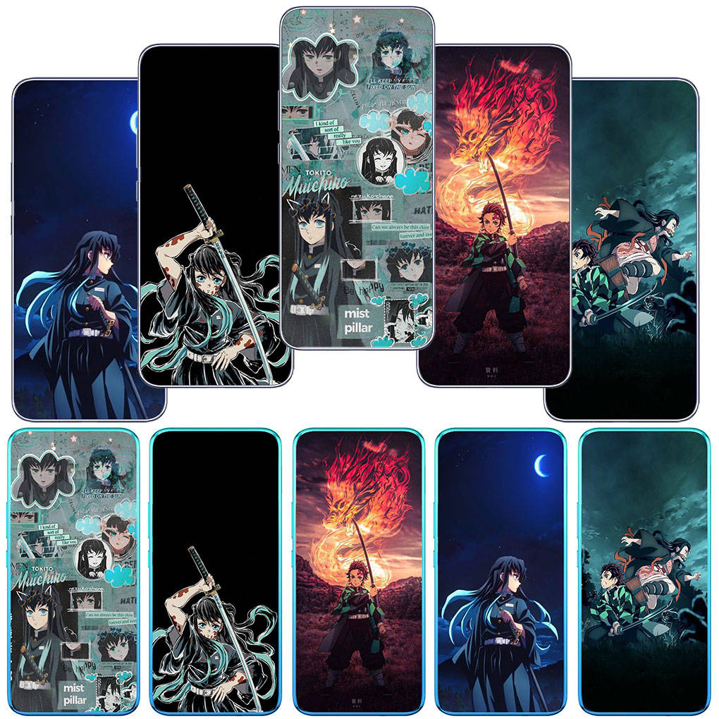 

для Motorola Moto Edge 40 30 neo G54 G24 G84 iPhone 15 14 Xiaomi Redmi Note 13 12 11 Pro Samsung Galaxy A54 Muichiro Tokito Tanjirou Demon Slayer чехол
