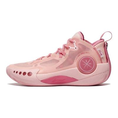 Li Ning Wade Phantom 3 Tessuto Pelle Sintetica Ammortizzante Durevole Scarpe da Basket Mid-Top Uomo Scarpe da Basket Sale-Rosa ABPS041-6