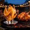Kippenhouder van bierblikje voor grill en rookoven - Kippenhouder van hoogwaardig 304 roestvrij staal - Kippenhouder voor gevogelte met smaakcontainer