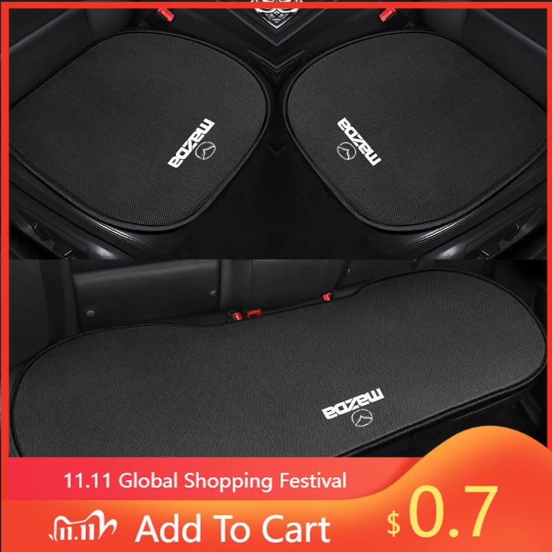 2025 Hot Car Linen Seat Cushion Seat Covers For Mazda CX5 CX3 CX9 MX5 RX8 Axela Demio MS Flax Backrest Mat Rear Seat Cushion Car