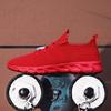 Large size men's shoes summer mesh 45 sports 46 low-top trend fly-woven shoes couple casual shoes men's size 47