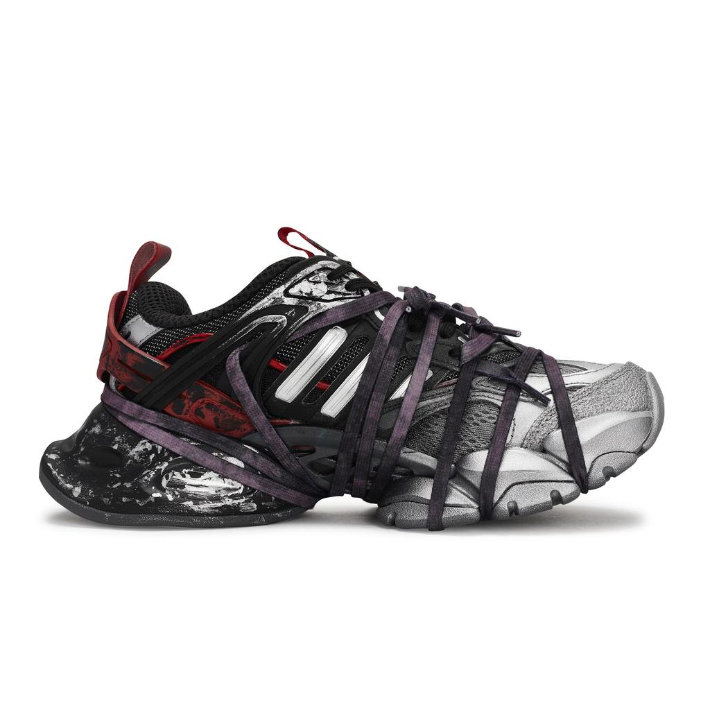 adidas XLG RUNNER DELUXE Protiskluzové Odolné proti oděru Nízké Běžecké boty Unisex Černá Červená Stříbrná JQ2974(Team80-S-BOX)
