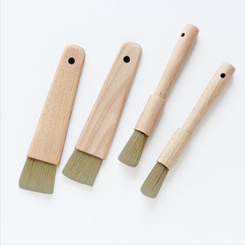 Kitchen Barbecuing Oil Basting Baking Brushes Wooden Handle Sauce Butter Pastry Brush Baking Cooking Tools Bakeware