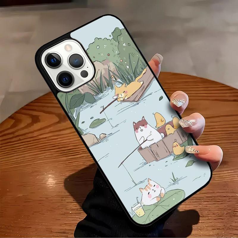 Japanese Cat Culture Aesthetic Art Phone Case For iPhone 17 Air 16 15 14 13 12 11 Pro Max Max Plus Bumper Case Cover