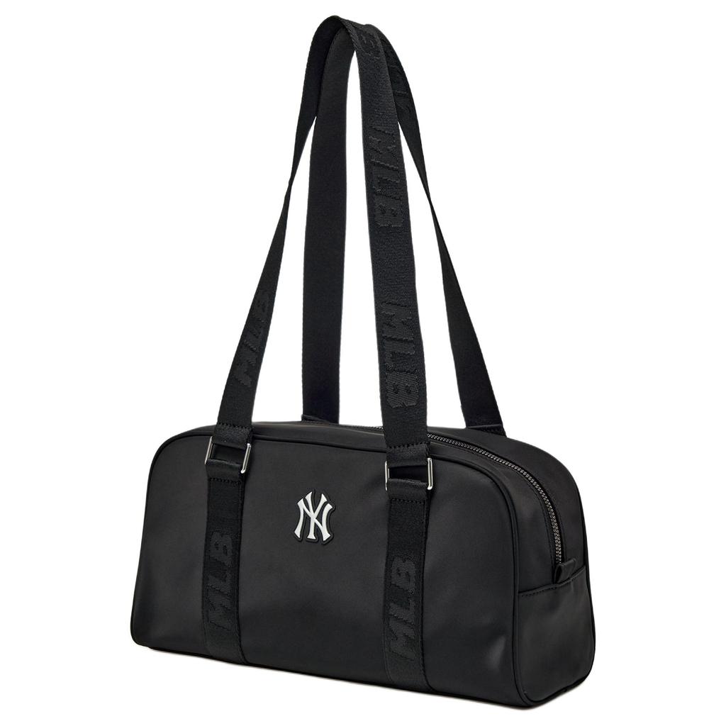 MLB Letter Print Nylon Shoulder Bag Unisex Shoulder Bag Black 3AORA016N