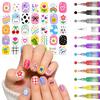 WaClaw Nail Art Pen,12 Colors Nail Art Marker Pens Set, Nail Markers for Nail Art, 0.5mm Fine Tip Nail Art Pens, Quick Dry Nail Drawing Pens for