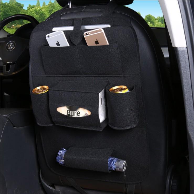 

Car Backseat Organizer Felt Hanging Storage Bag чёрный