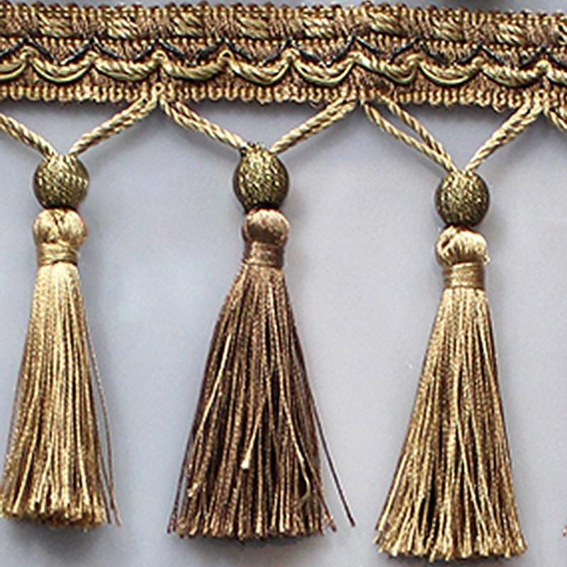 100cm Bordino con Nappe Bicolore Merletto da Cucito Bordure Pendente Frange Tende Cuscino Divano Tavolo Rivestimenti Decorazioni Accessori