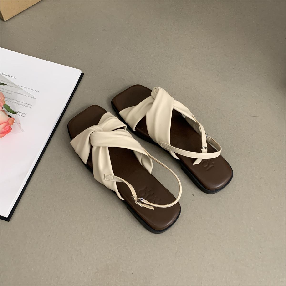 

Красивые сандалии-гладиаторы в сказочном стиле, женская летняя обувь, новые универсальные французские, с юбкой, для путешествий, приморские, римские туфли 40