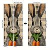 3D králík a mrkev most Samolepicí tapeta na dveře 3D PVC Samolepka pro domácí dekoraci Plážové slunce Scenérie Plakát Nástěnná samolepka deursticker
