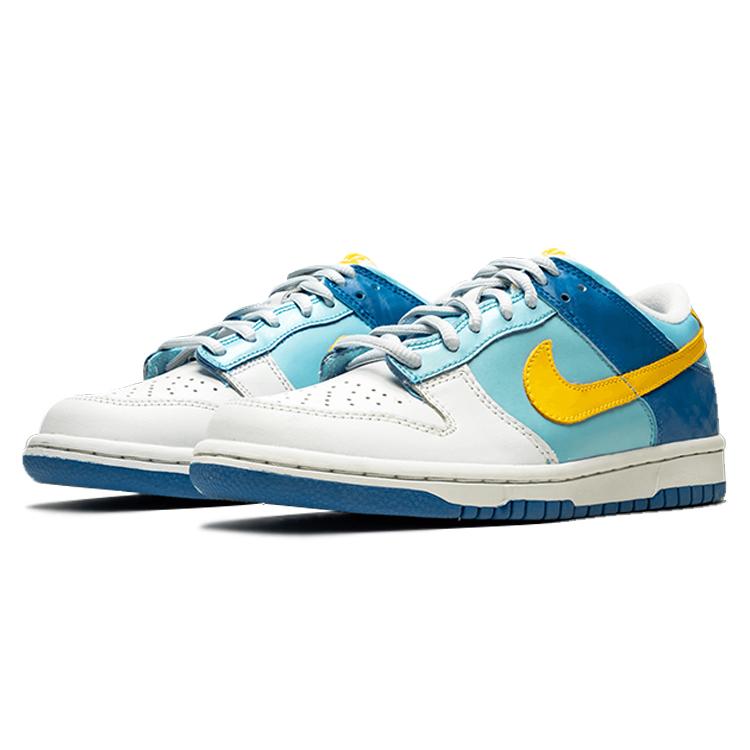 Nike Dunk Splash Low top Kids' Skateboarding Shoes Blue Yellow Teenagers 309601-471