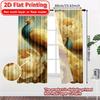 Set Of 2 Elegant Flat Printing Curtains Without Rod Peacocks Flowers New Year Festival Minimalist Prints Light Curtain Polyester