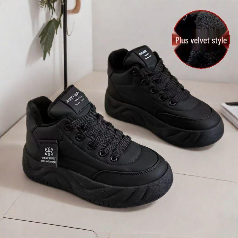 Kids’ Fleece-Lined Non-Slip Bread Shoes 2025 – Thick-Sole, Casual, Versatile, Autumn/Winter German Training Sneakers.