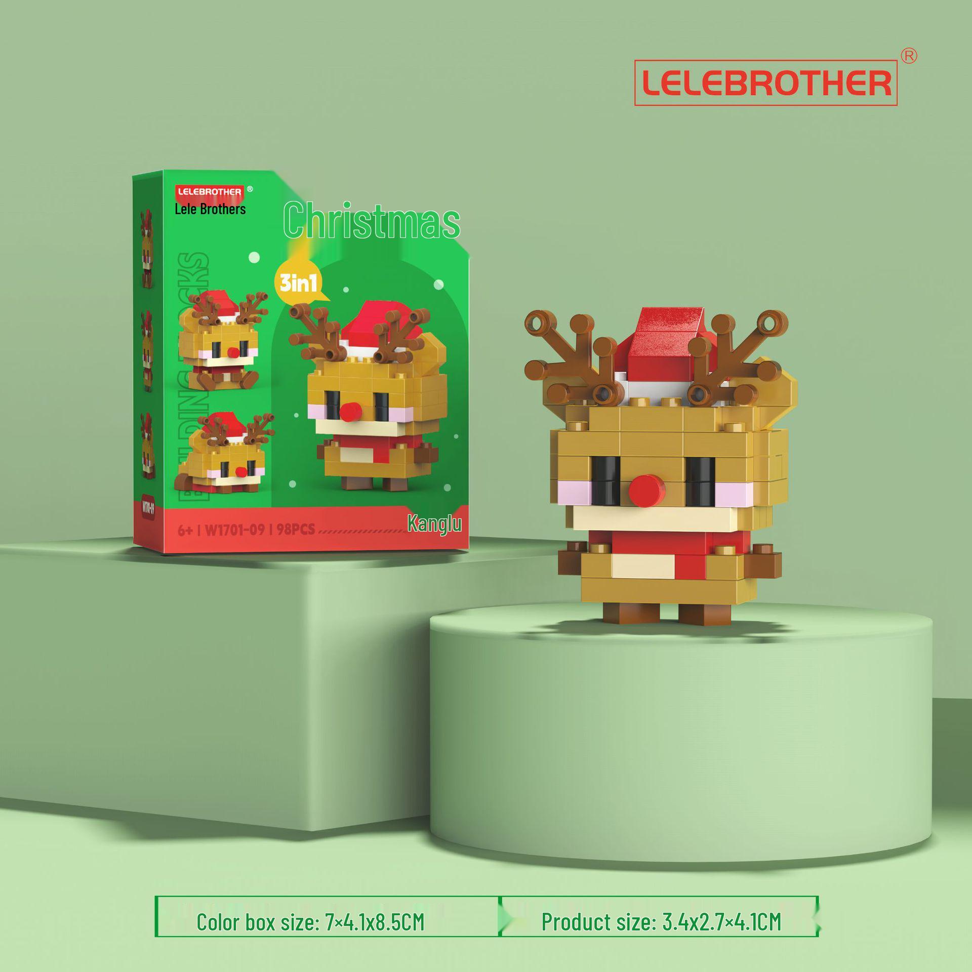 

Рождественские игрушки-конструкторы: Совместимо с Лего—Дед Мороз, Рождественская елка для детей