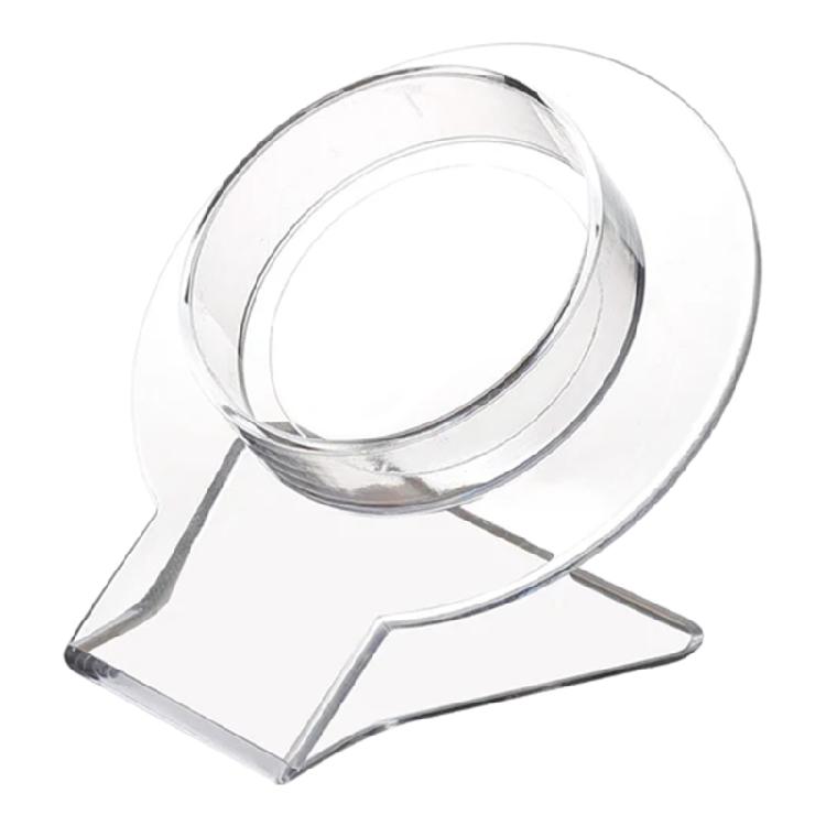Simple Circular Stable Transparent Acrylic Bracelet Display Rack Jewelry Stand