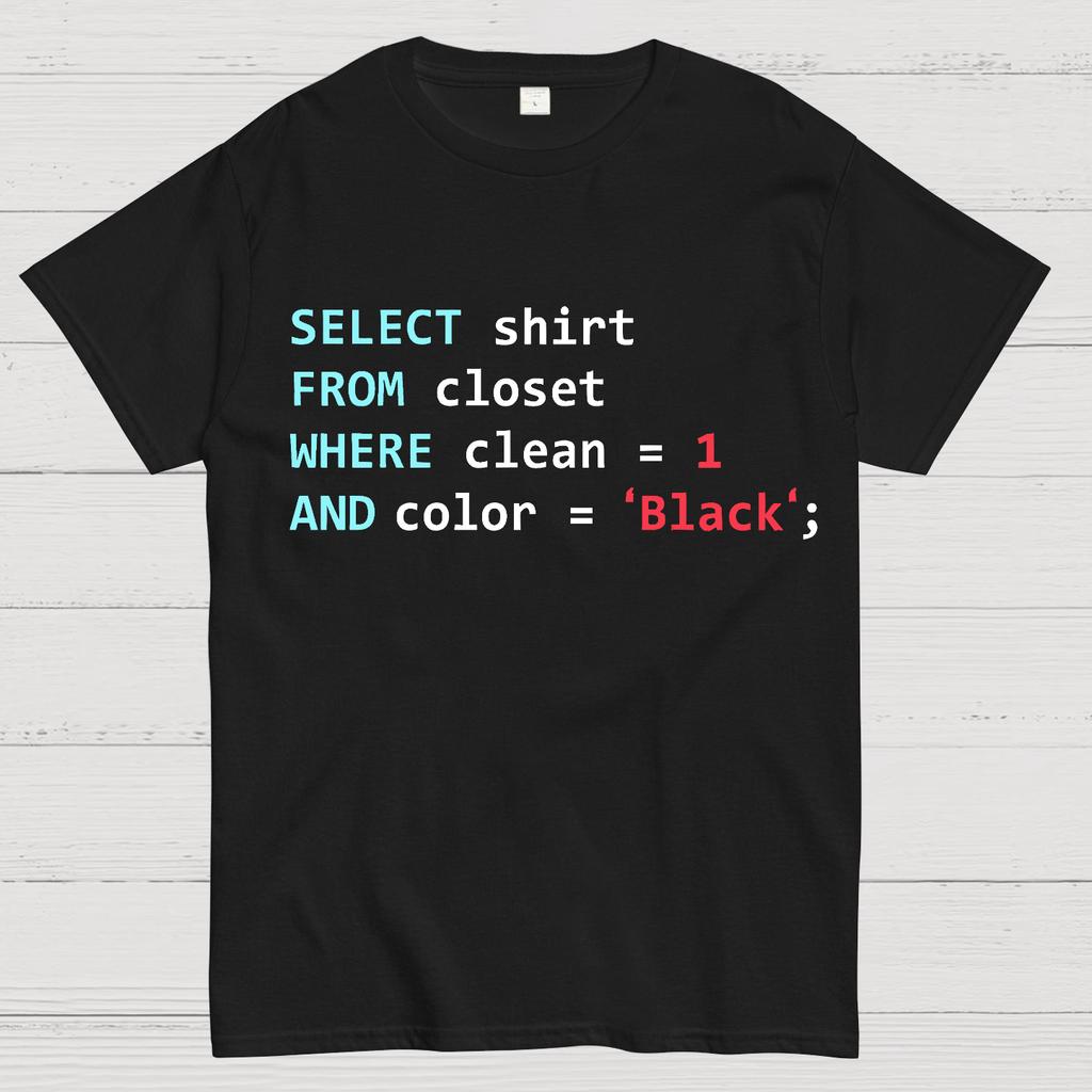 Programmer Database Cotton Summer Casual Cool Loose T-Shirt