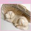 Creative Angel Dog Resin Sculpture With Illumination For Garden And Home Decor Gift