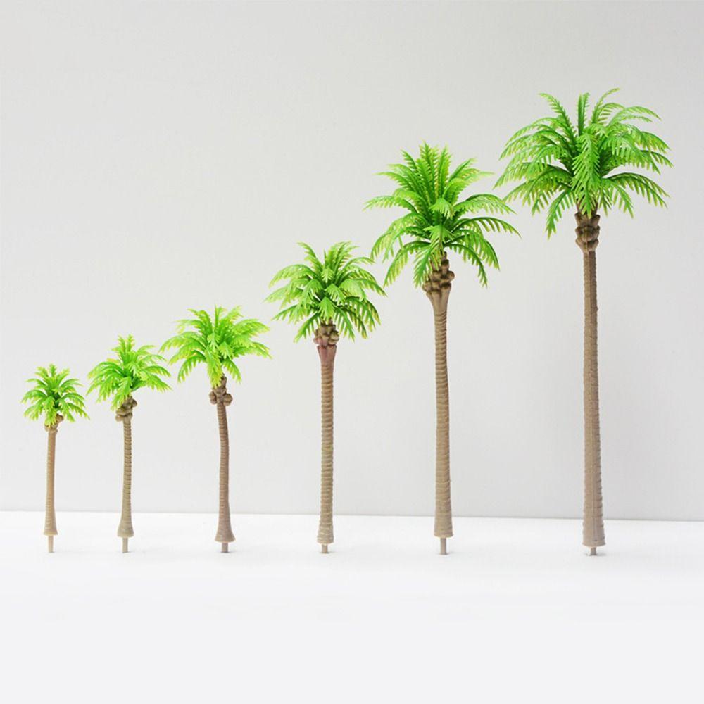 5Pcs Stereoscopic Palm Tree Model Artificial Coconut Micr Landscape  Desktop Decoration